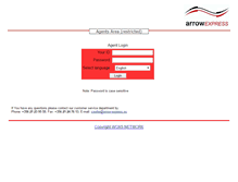 Tablet Screenshot of agents.arrow-express.eu